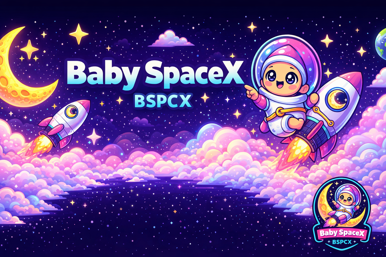 Baby SpaceX banner art